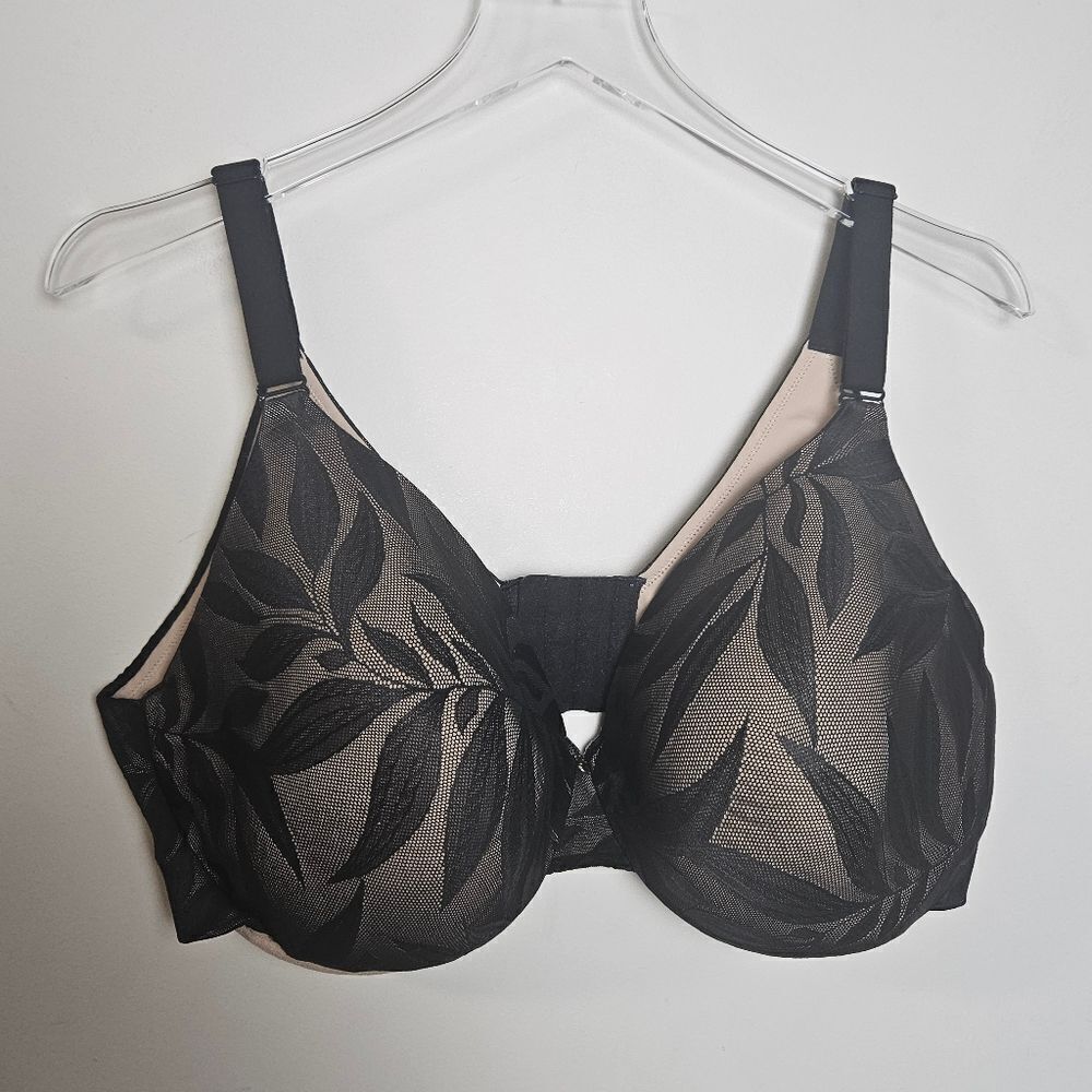 Cacique 4ODDD Invisible Backsmoother Bra Lightly Lined Full Coverage Black